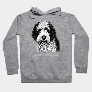 Sheepadoodle Dog Sketch Hoodie